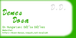 denes dosa business card